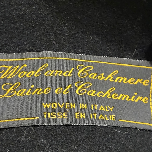 Jones New York black thigh lenght double breasted wool and cashmere coat Sz 12 - Picture 10 of 13